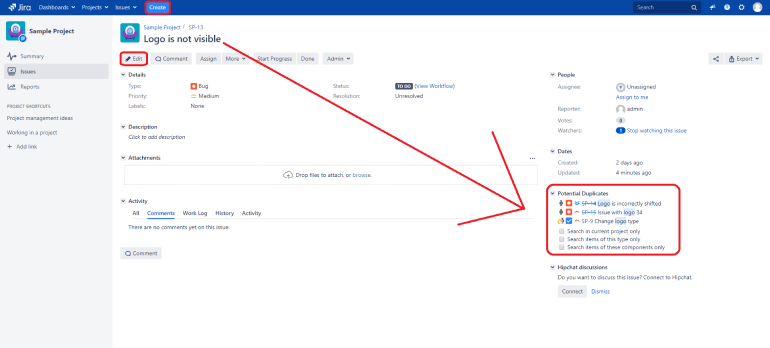 Find Duplicates in Jira on the project level