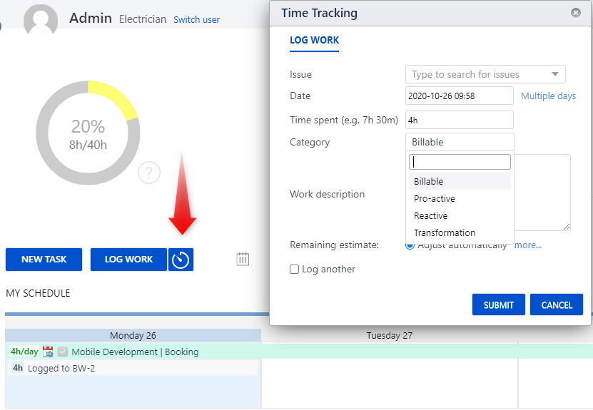 Individual Time Tracking with ActivityTimeline