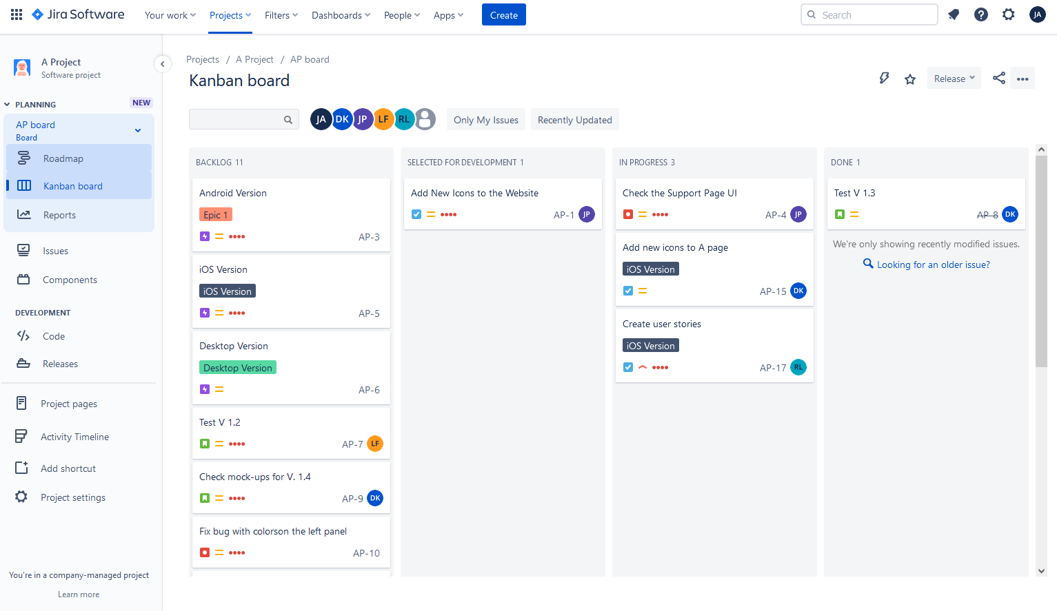 Plan and Track work from Jira