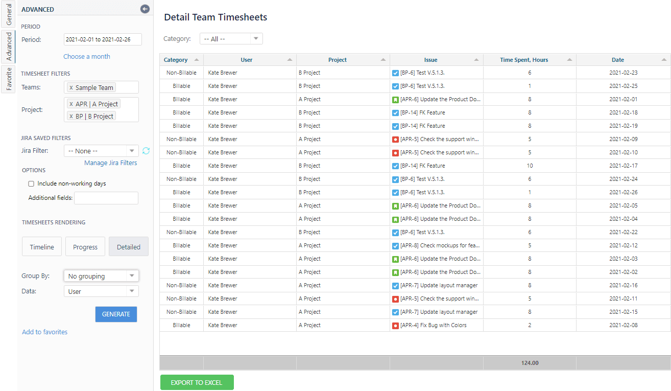 ActivityTimeline's Detailed Team Timesheets