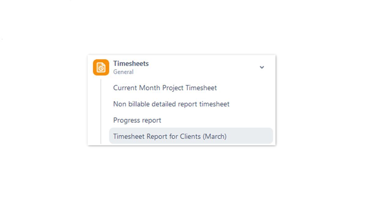 Saved Timesheets in ActivityTimeline
